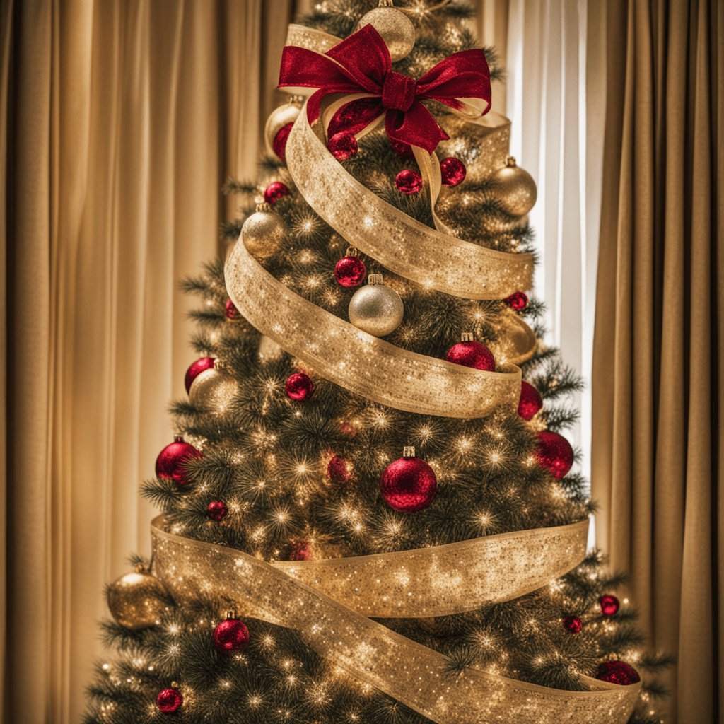 Christmas tree with glitter and sequins.